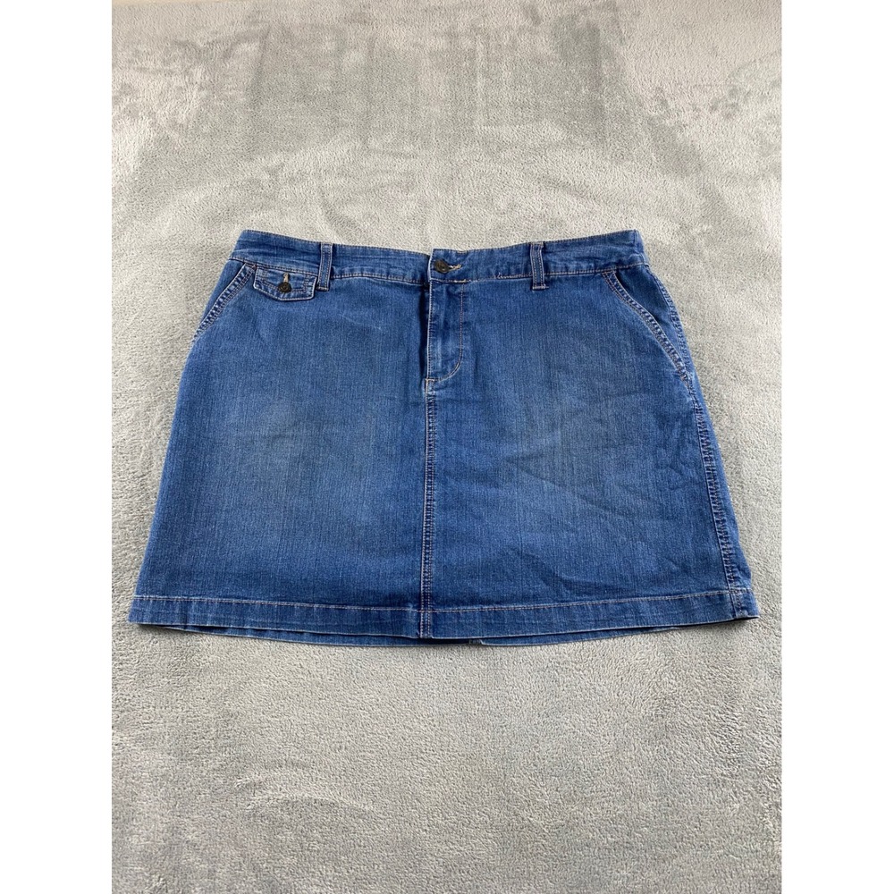 Sonoma Life + Style Original Skort Womens 16 Blue Denim Medium Wash Stretch